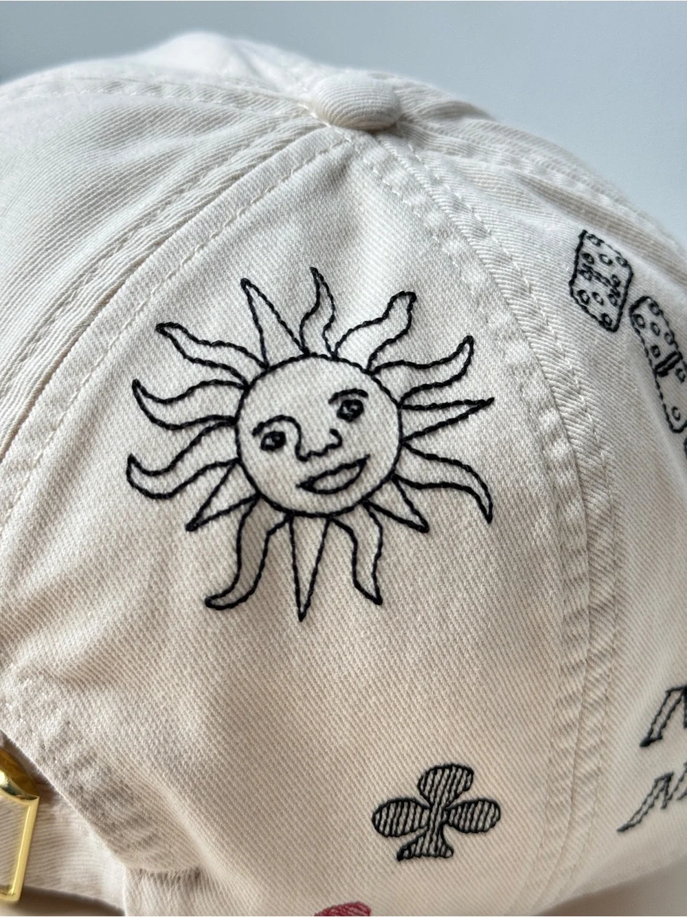 Madewell J.Crew Doodle Tattoo Embroidered Baseball Cap Hat - NWT